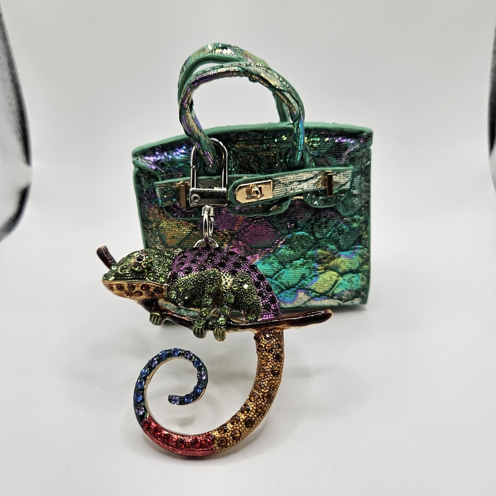 Colorful Minibag With Chameleon Charm